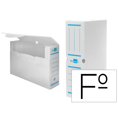 CAJA ARCHIVO DEFINITIVO PLASTICO LIDERPAPEL BLANCO 360X260X100 MM