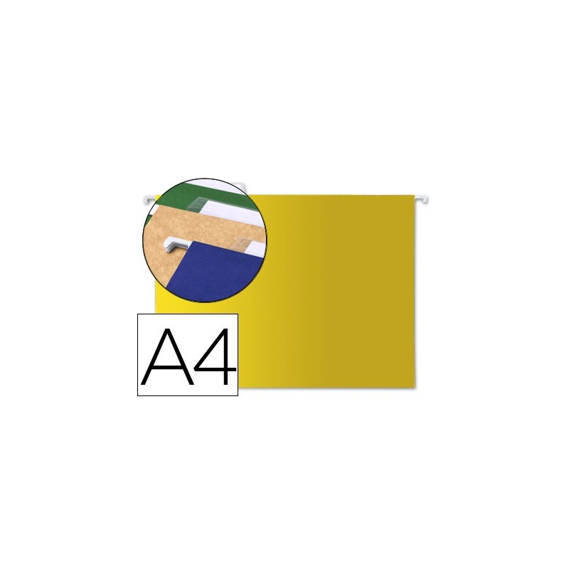 CARPETA COLGANTE LIDERPAPEL A4 AMARILLA (PACK INDIVISIBLE 10 UDS)