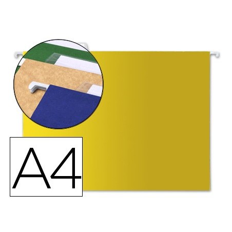 CARPETA COLGANTE LIDERPAPEL A4 AMARILLA (PACK INDIVISIBLE 10 UDS)