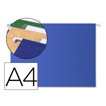 CARPETA COLGANTE LIDERPAPEL A4 AZUL (PACK INDIVISIBLE 10 UDS)