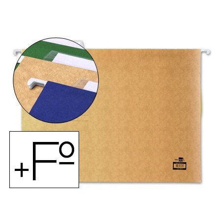 CARPETA COLGANTE LIDERPAPEL FOLIO PROLONGADO KRAFT (PACK INDIVISIBLE  10 UDS) (PACK INDIVISIBLE 10 UDS)