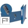 CARPETA DE 2 ANILLAS 25MM MIXT AS LIDERPAPEL FOLIO FORRADO PAPERCOAT CON OLLAO Y TARJETERO COMPRESOR PLASTICO AZUL