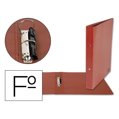 CARPETA DE 2 ANILLAS 25MM MIXTAS LIDERPAPEL FOLIO CARTON CUERO