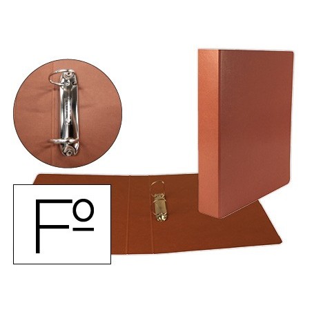 CARPETA DE 2 ANILLAS 40MM MIXTAS LIDERPAPEL FOLIOCARTON CUERO