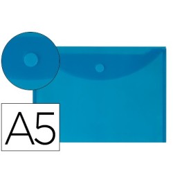 CARPETA DOSSIER LIDERPAPEL A5 CIERRE DE CREMALLERA AZUL