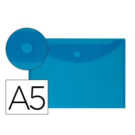 CARPETA DOSSIER LIDERPAPEL A5 CIERRE DE CREMALLERA AZUL