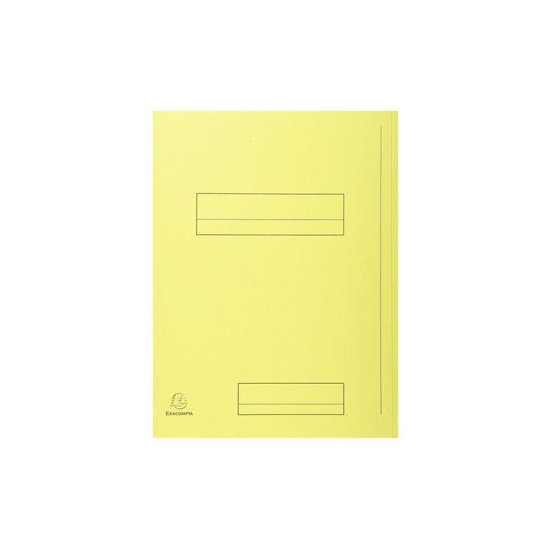 Subcarpeta con 2 solapas Exacompta - 240 x 320 mm - 210 g - Color amarillo canario (PACK INDIVISIBLE DE 50 UNIDADES)