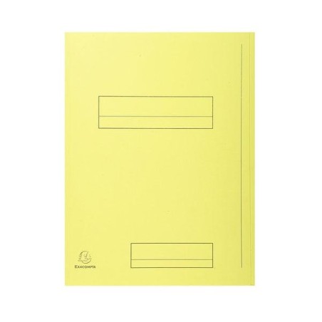 Subcarpeta con 2 solapas Exacompta - 240 x 320 mm - 210 g - Color amarillo canario (PACK INDIVISIBLE DE 50 UNIDADES)