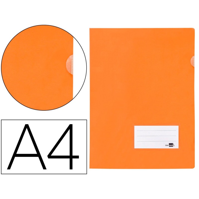 CARPETA LIDERPAPEL DOSSIER A4 U ERO NARANJA FLUOR OPACO (PACK INDIVISIBLE 10 UDS)