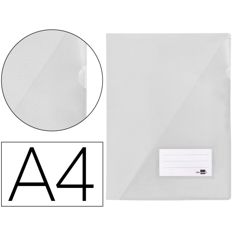 CARPETA LIDERPAPEL DOSSIER A4 UÑERO TRANSPARENTE (PACK INDIVISIBLE 10 UDS)