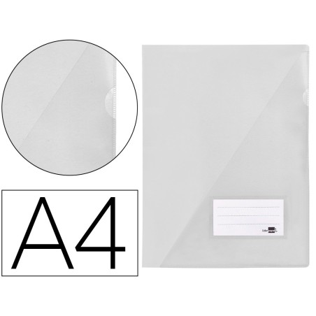 CARPETA LIDERPAPEL DOSSIER A4 UÑERO TRANSPARENTE (PACK INDIVISIBLE 10 UDS)