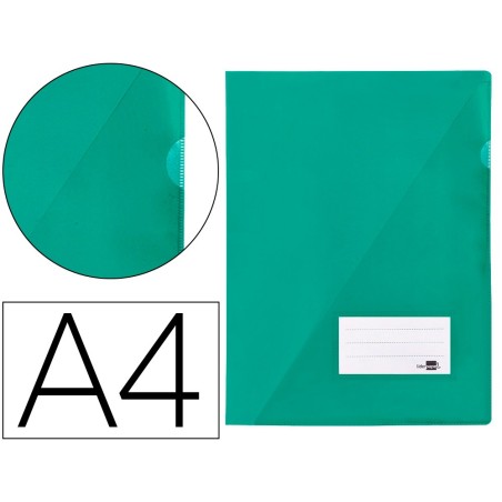 CARPETA LIDERPAPEL DOSSIER A4 UÑERO VERDE (PACK INDIVISIBLE 10 UDS)