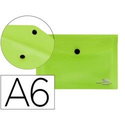CARPETA LIDERPAPEL DOSSIER BROCHE 44233 POLIPROPILENO DIN A6 VERDE TRANSLUCIDO