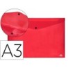 CARPETA LIDERPAPEL DOSSIER BROCHE 44243 POLIPROPILENO DIN A3 ROJO TRANSLUCIDO