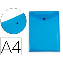 CARPETA LIDERPAPEL DOSSIER BROCHE POLIPROPILENO DIN A4 FORMATO VERTICAL CON FUELLE AZUL TRANSLUCIDO (PACK INDIVISIBLE 10 UDS)