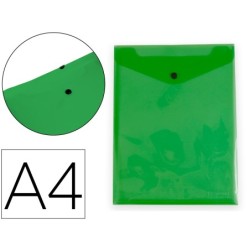 CARPETA LIDERPAPEL DOSSIER BROCHE POLIPROPILENO DIN A4 FORMATO VERTICAL CON FUELLE VERDE TRANSLUCIDO (PACK INDIVISIBLE 10 UDS)