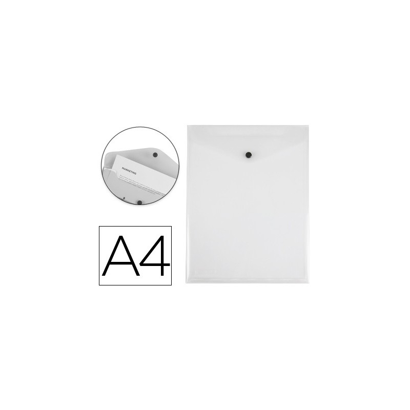 CARPETA LIDERPAPEL DOSSIER BROCHE POLIPROPILENO DIN A4 FORMATO VERTICAL TRANSPARENTE 50 HOJAS (PACK INDIVISIBLE 10 UDS)