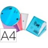 CARPETA LIDERPAPEL DOSSIER BROCHE POLIPROPILENO DIN A4 PACK DE 4 COLORES SURTIDOS
