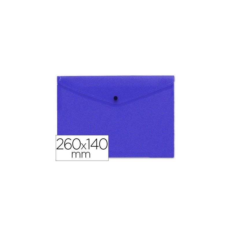CARPETA LIDERPAPEL DOSSIER BROCHE POLIPROPILENO TAMAÑO SOBRE AMERICANO 260X140 MM AZUL TRANSLUCIDO