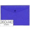 CARPETA LIDERPAPEL DOSSIER BROCHE POLIPROPILENO TAMAÑO SOBRE AMERICANO 260X140 MM AZUL TRANSLUCIDO