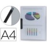 CARPETA LIDERPAPEL DOSSIER PINZA LATERAL 35445 POLIPROPILENO DIN A4 INCOLORA 30 HOJAS PINZA GIRATORIA
