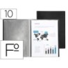 CARPETA LIDERPAPEL ESCAPARATE 10 FUNDAS PVC FOLIO NEGRO