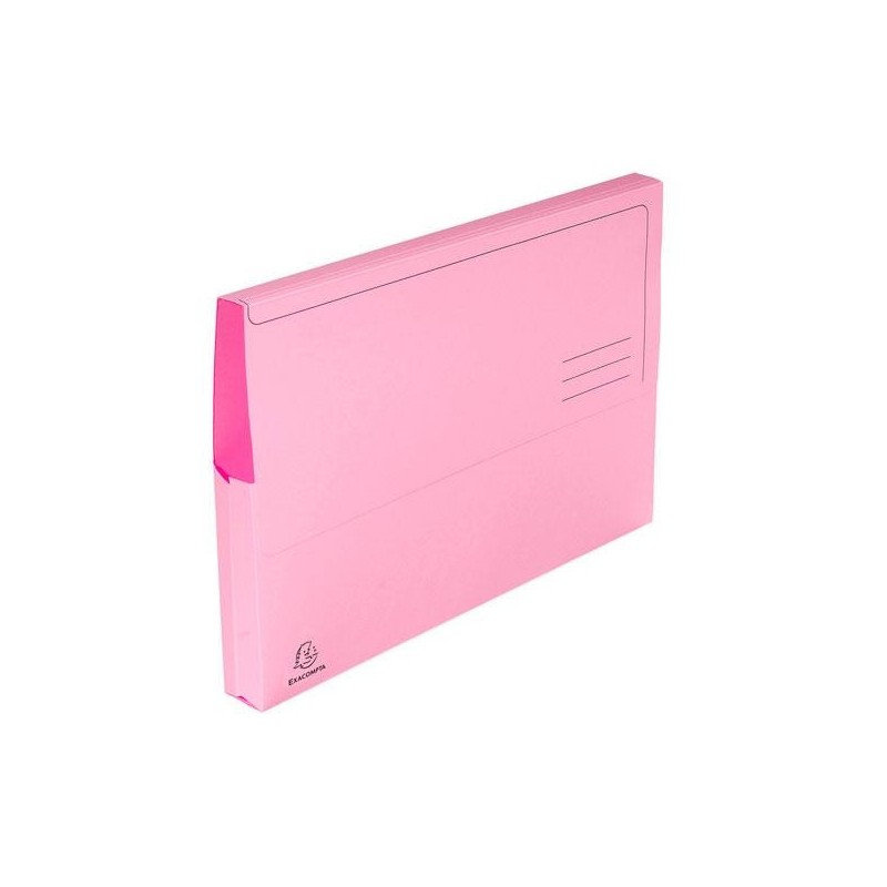Subcarpeta con bolsa Exacompta - 240 x 320 mm - 210 g - Color rosa (PACK INDIVISIBLE DE 10 UNIDADES)