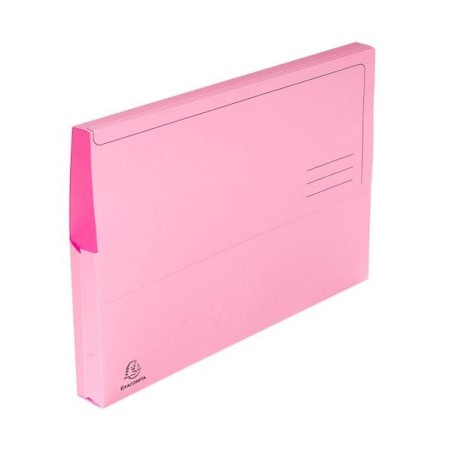 Subcarpeta con bolsa Exacompta - 240 x 320 mm - 210 g - Color rosa (PACK INDIVISIBLE DE 10 UNIDADES)