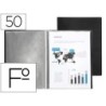 CARPETA LIDERPAPEL ESCAPARATE 50 FUNDAS PVC FOLIO NEGRO