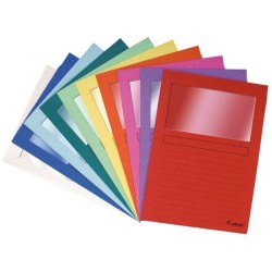 Subcarpeta con ventana Exacompta Forever 120 - 220 x 310 mm - 120 g - Colores surtidos - Pack 25 ud