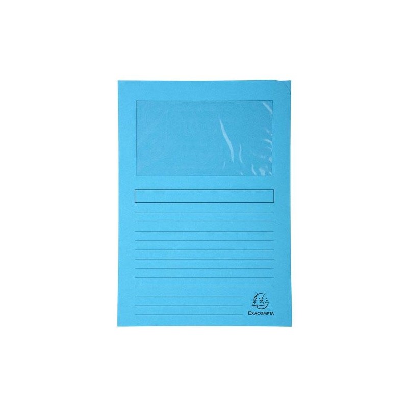 Subcarpeta con ventana Exacompta Forever 120 - 220 x 310 mm - 120 g - Color azul claro (PACK INDIVISIBLE DE 25 UNIDADES) Subcarpeta con ventana Exacompta Forever 120 - 220 x 310 mm - 120 g - Color azul claro (PACK INDIVISIBLE DE 25 UNIDADES)