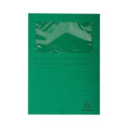 Subcarpeta con ventana Exacompta Forever 120 - 220 x 310 mm - 120 g - Color verde claro (PACK INDIVISIBLE DE 25 UNIDADES)
