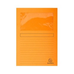 Subcarpeta con ventana Exacompta Forever 120 - 220 x 310 mm - 120 g - Color naranja (PACK INDIVISIBLE DE 25 UNIDADES)