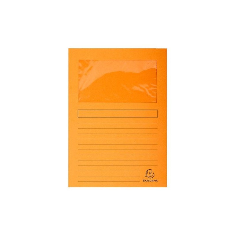 Subcarpeta con ventana Exacompta Forever 120 - 220 x 310 mm - 120 g - Color naranja (PACK INDIVISIBLE DE 25 UNIDADES) Subcarpeta con ventana Exacompta Forever 120 - 220 x 310 mm - 120 g - Color naranja (PACK INDIVISIBLE DE 25 UNIDADES)