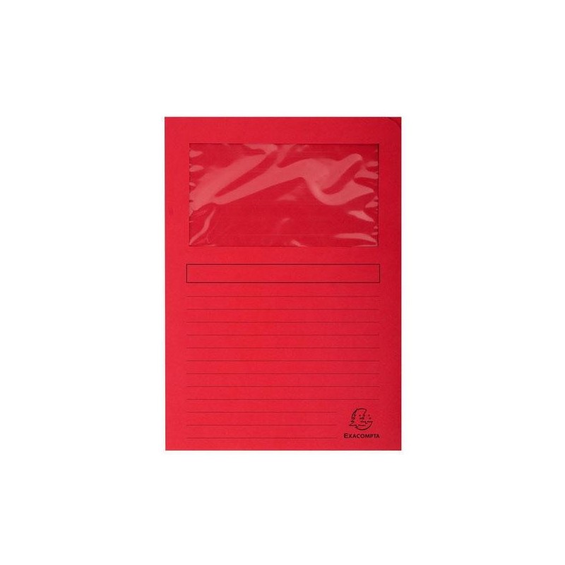 Subcarpeta con ventana Exacompta Forever 120 - 220 x 310 mm - 120 g - Color rojo (PACK INDIVISIBLE DE 25 UNIDADES) Subcarpeta con ventana Exacompta Forever 120 - 220 x 310 mm - 120 g - Color rojo (PACK INDIVISIBLE DE 25 UNIDADES)