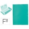 CARPETA LIDERPAPEL GOMAS PLASTICO FOLIO SOLAPA COLOR VERDE PISTACHO