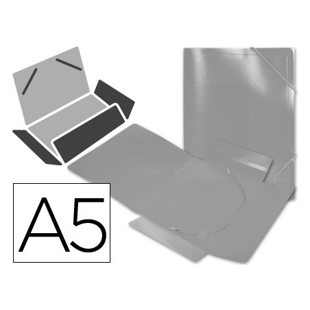 CARPETA LIDERPAPEL GOMAS SOLAPAS 34974 POLIPROPILENO DIN A5 INCOLORA