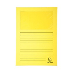 Subcarpeta con ventana Exacompta Forever 120 - 220 x 310 mm - 120 g - Color amarillo (PACK INDIVISIBLE DE 25 UNIDADES)