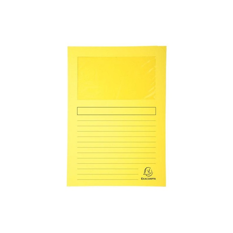 Subcarpeta con ventana Exacompta Forever 120 - 220 x 310 mm - 120 g - Color amarillo (PACK INDIVISIBLE DE 25 UNIDADES) Subcarpeta con ventana Exacompta Forever 120 - 220 x 310 mm - 120 g - Color amarillo (PACK INDIVISIBLE DE 25 UNIDADES)