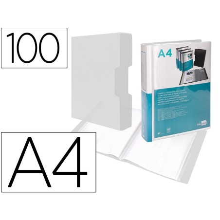 CARPETA LIDERPAPEL PERSONALIZA 100 FUNDAS POLIPROPILENODIN A4 TRANSPARENTE CON CAJETIN