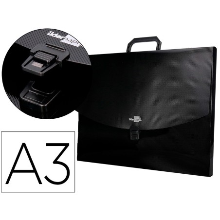 CARPETA LIDERPAPEL PORTADOCUMENTOS POLIPROPILENO DIN A3 CON ASA Y BROCHE