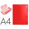 CARPETA LIDERPAPEL PORTADOCUMENTOS POLIPROPILENO DIN A4 ROJA LOMO 50 MM