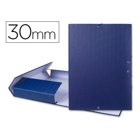 CARPETA PROYECTOS LIDERPAPEL FOLIO LOMO 30MM CARTON FORRADOAZUL