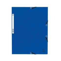 Carpeta de gomas Exacompta - 3 solapas - 240 x 320 mm - 355 g - Color azul