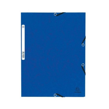 Carpeta de gomas Exacompta - 3 solapas - 240 x 320 mm - 355 g - Color azul