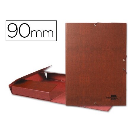 CARPETA PROYECTOS LIDERPAPEL FOLIO LOMO 90MM CARTON FORRADOCUERO