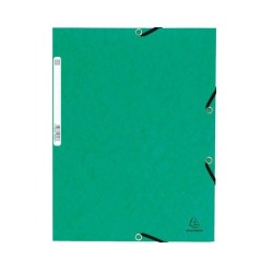 Carpeta de gomas Exacompta - 3 solapas - 240 x 320 mm - 355 g - Color verde