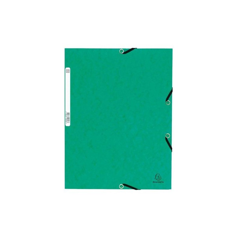 Carpeta de gomas Exacompta - 3 solapas - 240 x 320 mm - 355 g - Color verde
