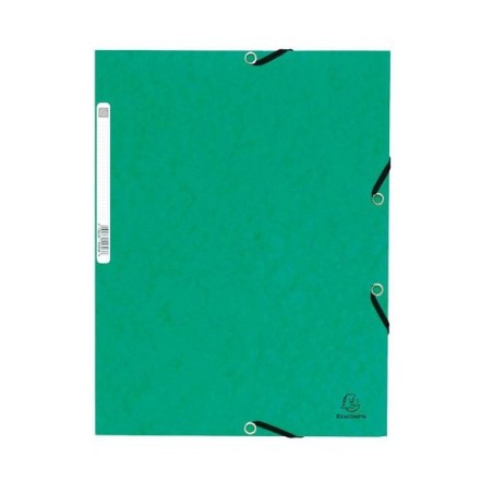 Carpeta de gomas Exacompta - 3 solapas - 240 x 320 mm - 355 g - Color verde