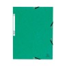 Carpeta de gomas Exacompta - 3 solapas - 240 x 320 mm - 355 g - Color verde